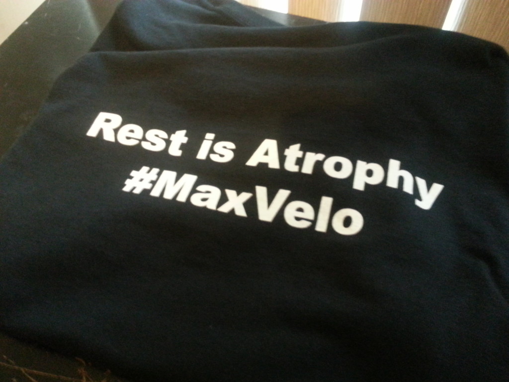 Back of "Rest is Atrophy" Shirt Back of "Rest is Atrophy" Shirt
