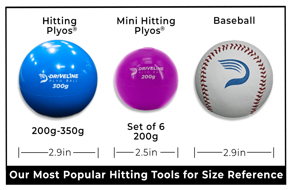 Driveline Hitting PlyoCare Balls Weighted Balls for Baseball Hitting Training