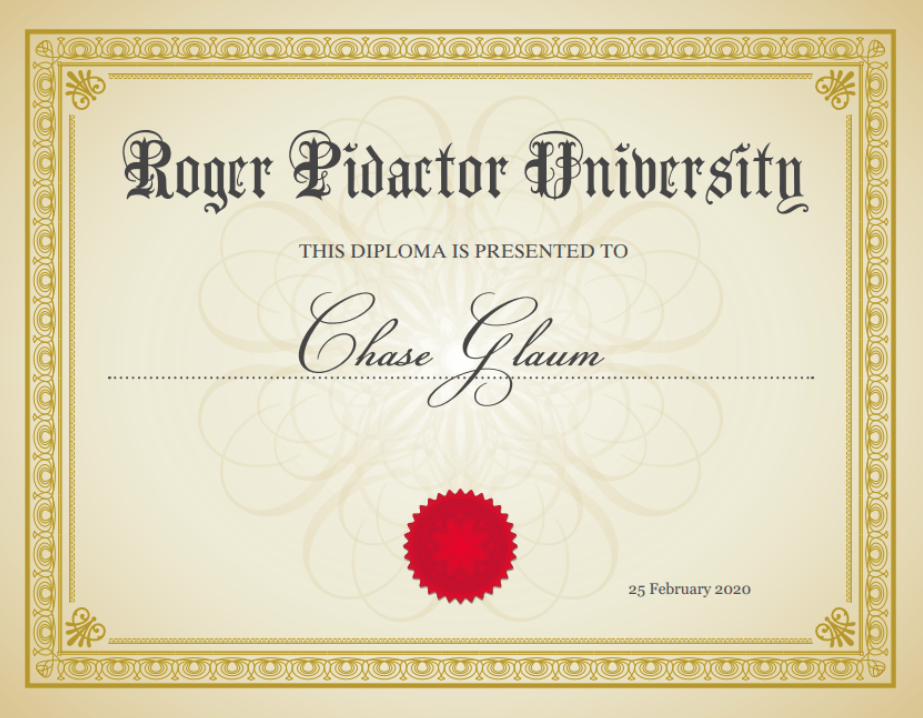 chase glaum roger pidactor