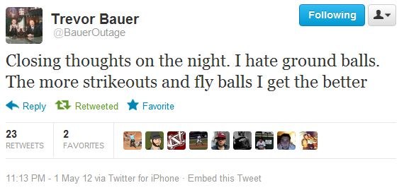 Trevor Bauer Tweet 2 - FB + K For Me