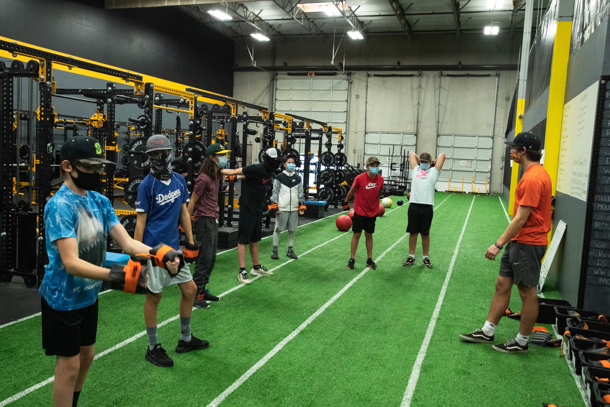 youth warming up for high intent throwing