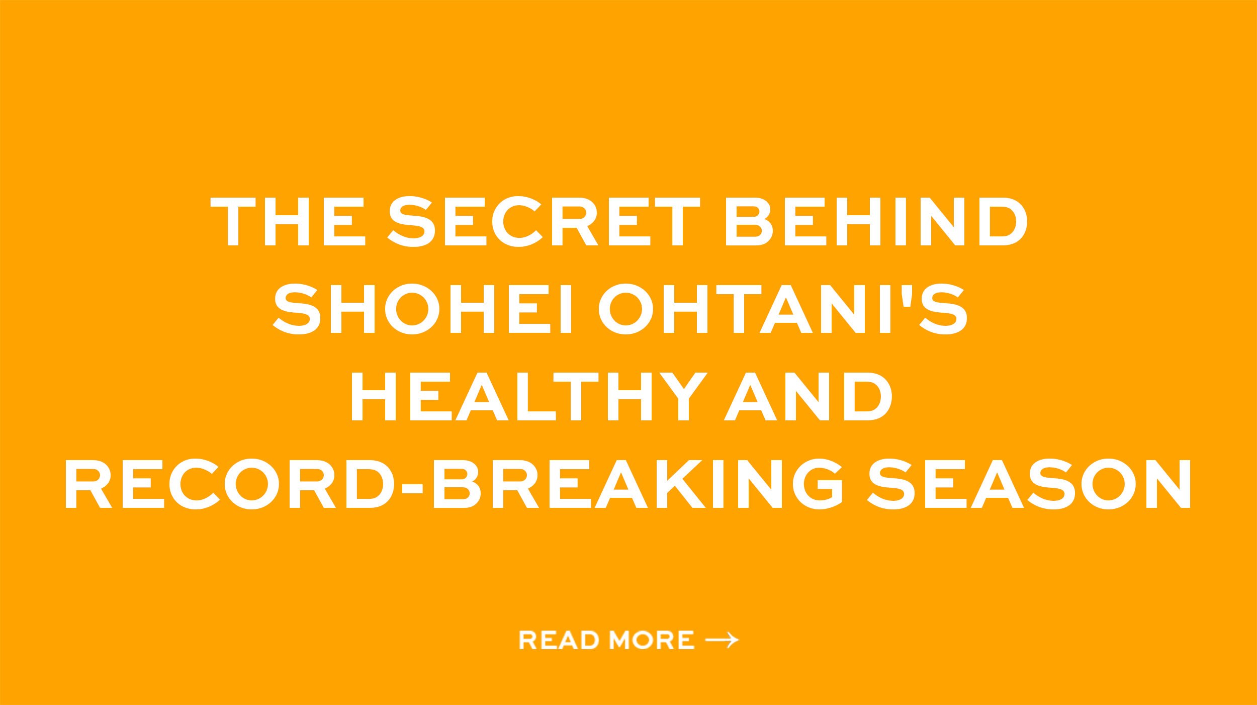 The SECRET behind Shohei Ohtani's healthy and record-breaking season